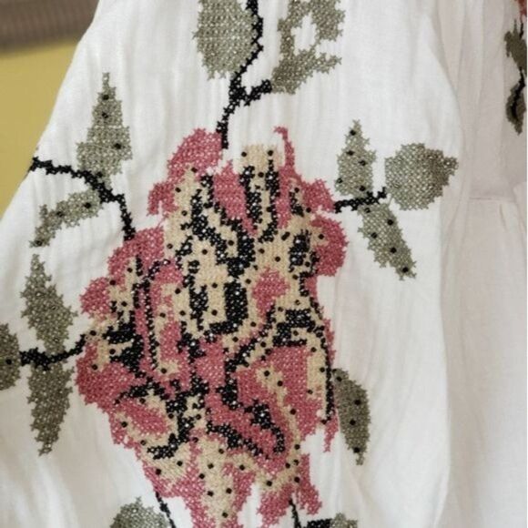 NWT ZARA Beaded Embroidered Tie Front Top/Jacket - Picture 11 of 15